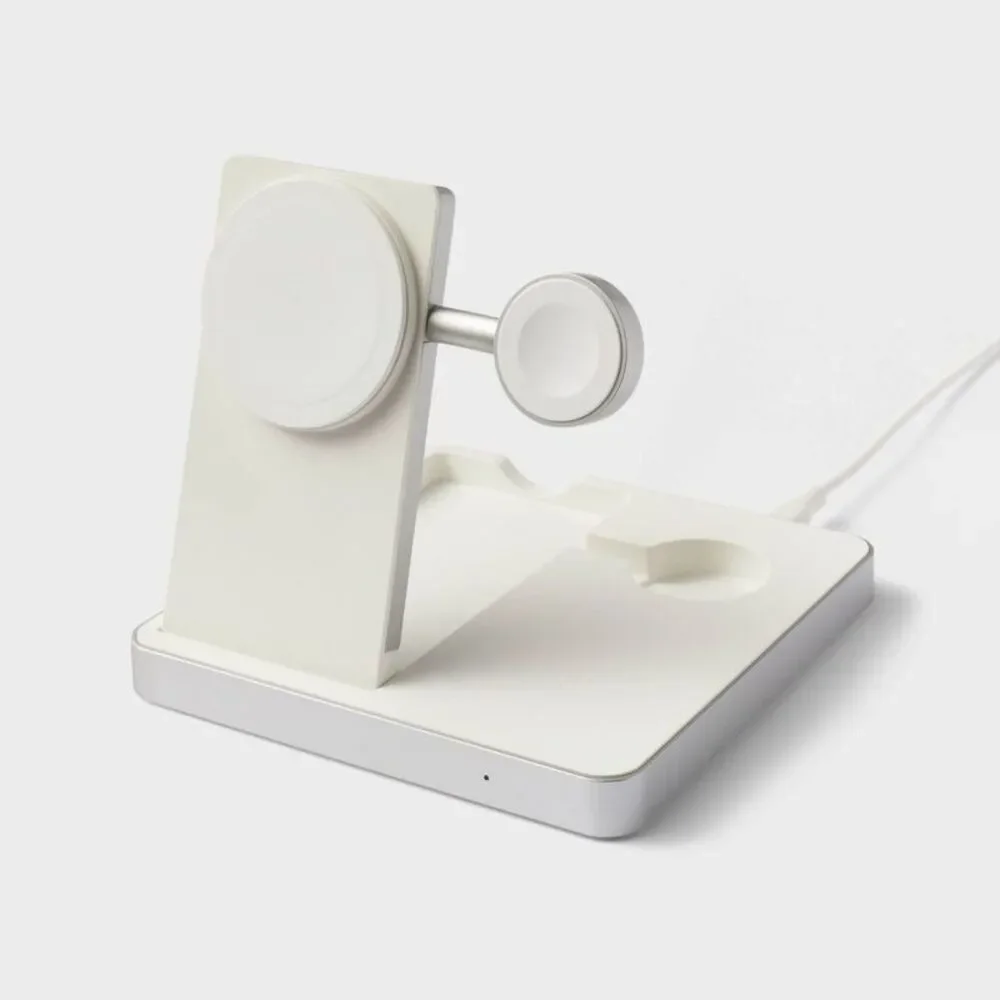 3 in 1 Charger for iPhone Watch and Apple AirPods - heyday White